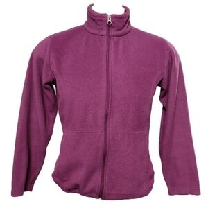Bass Pro Shops Fleece Sweatshirt Women's  Medium Jacket Full Zip Pockets  Purple